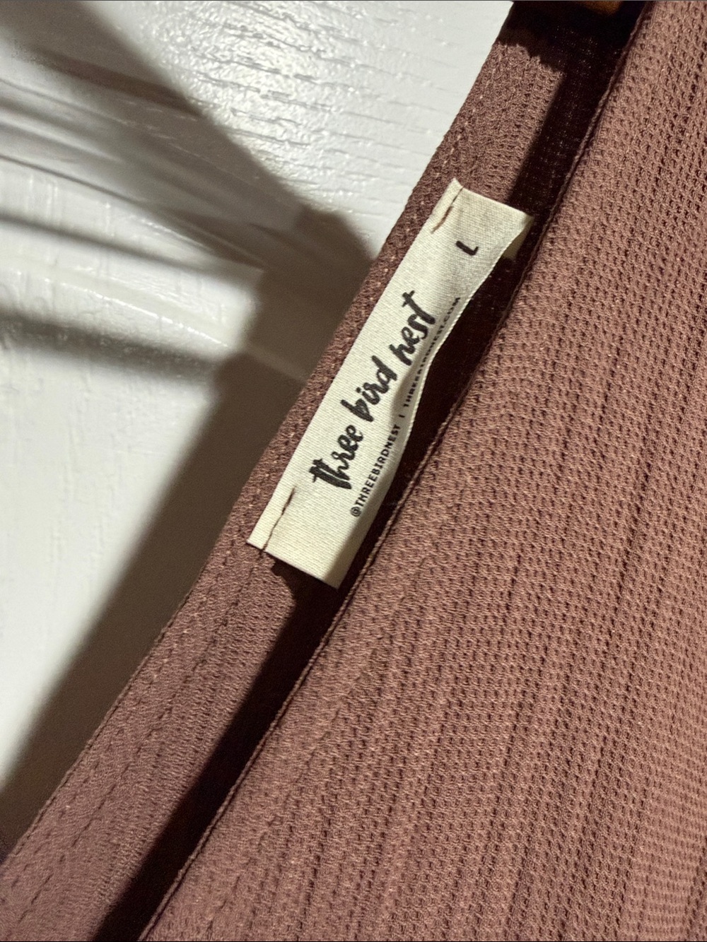 Three Bird Nest Taupe Brown V-Neck Jumpsuit - Picture 2 of 7